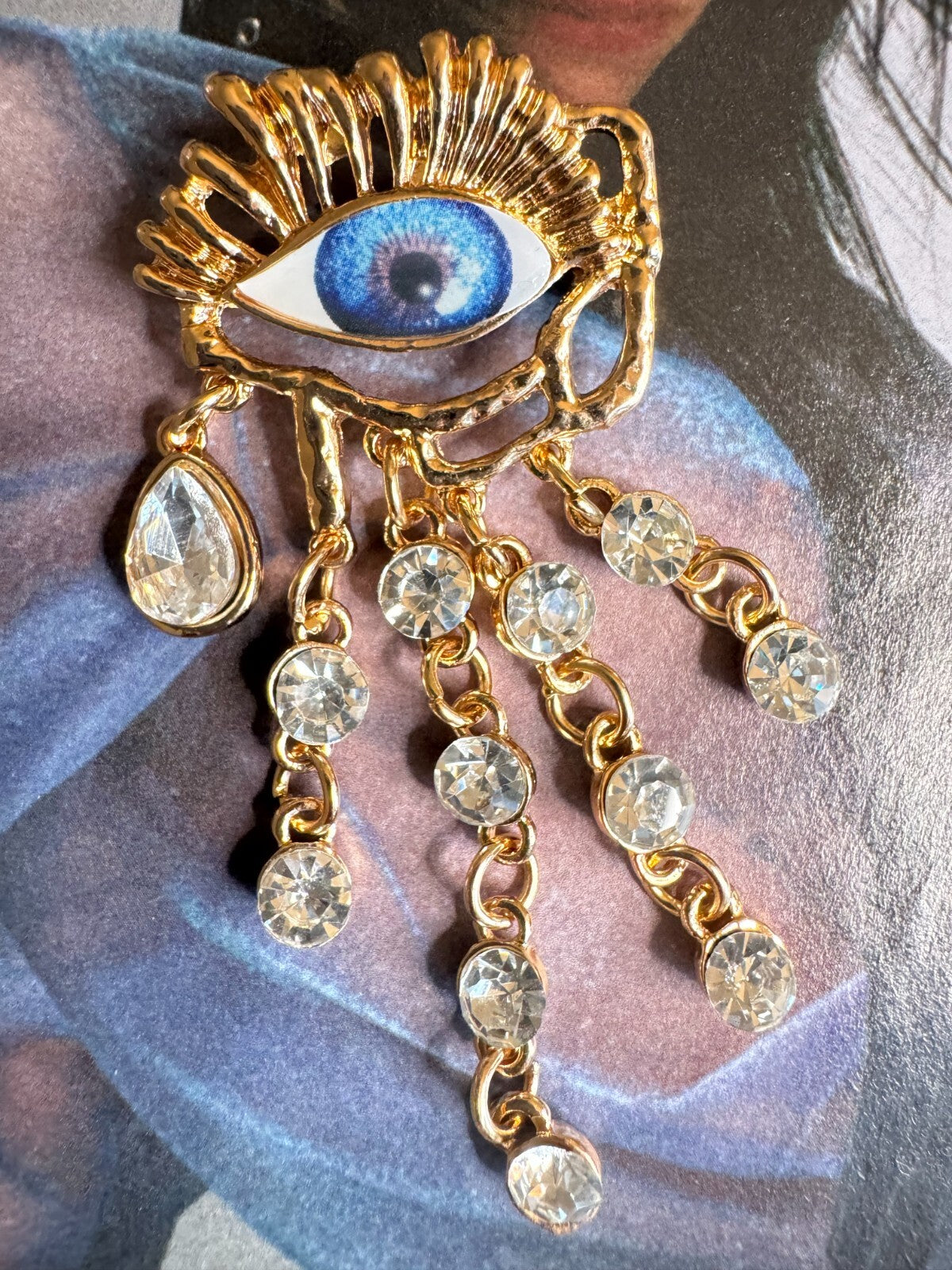 Rhinestone Eye Brooch| Casual Party Pin |Women Unisex| Free Shipping 2-5 Day