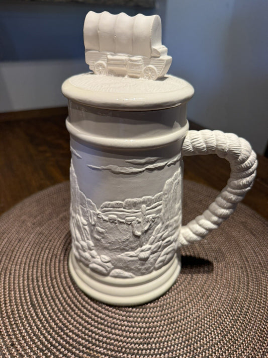 VINTAGE WILD COUNTRY CERAMARTE LIDDED BEER STEIN With Lid