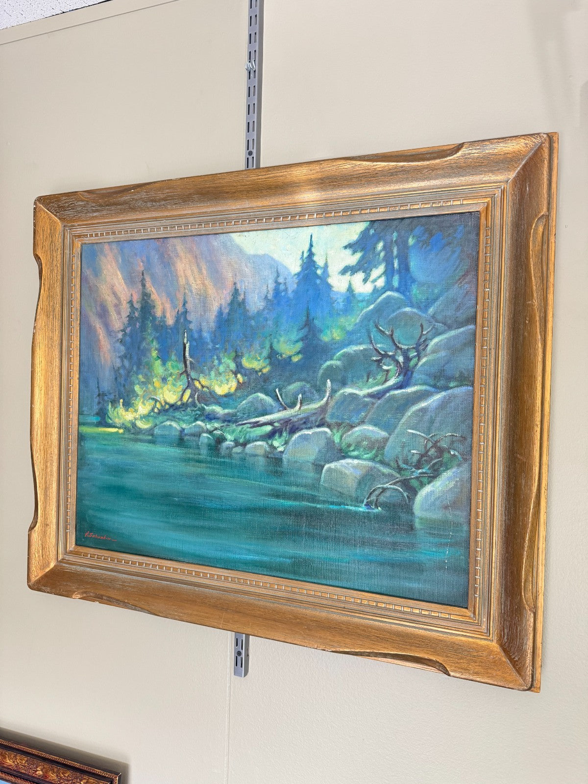 V.P. Shkurkin Original Oil Painting “Cool Water” – 36x30 Include Frame