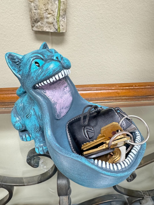 Big Mouth Storage Bowl Cat Statue, Halloween Decoration, Wide Mouth Storage Box,