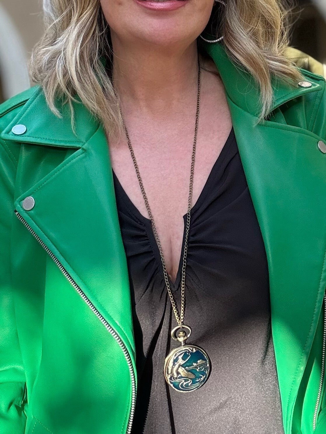 Vintage Style Quartz Pocket Watch Necklace – Lucky Spring Design