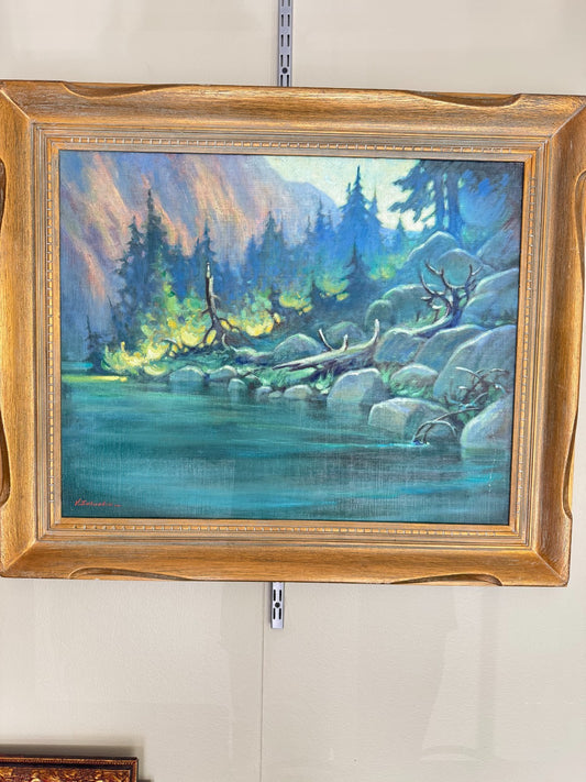 V.P. Shkurkin Original Oil Painting “Cool Water” – 36x30 Include Frame