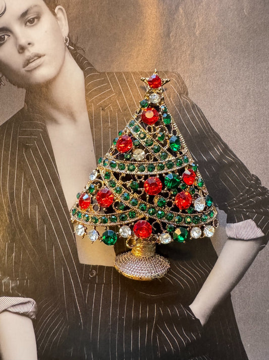 Christmas Tree Brooch Pendant| Gift Box Women unisex| Free Shipping 2-5 Day