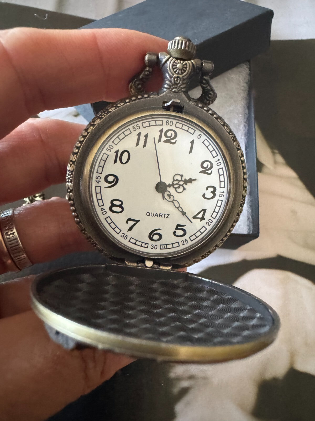 Bronze Dinosaur Embossed Pocket Watch. With Chain.Unisex . Gift and Souvenir