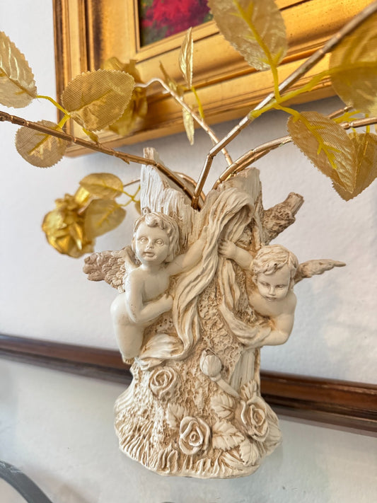 Angel Vase or Candle Holder Resin 8 Tall