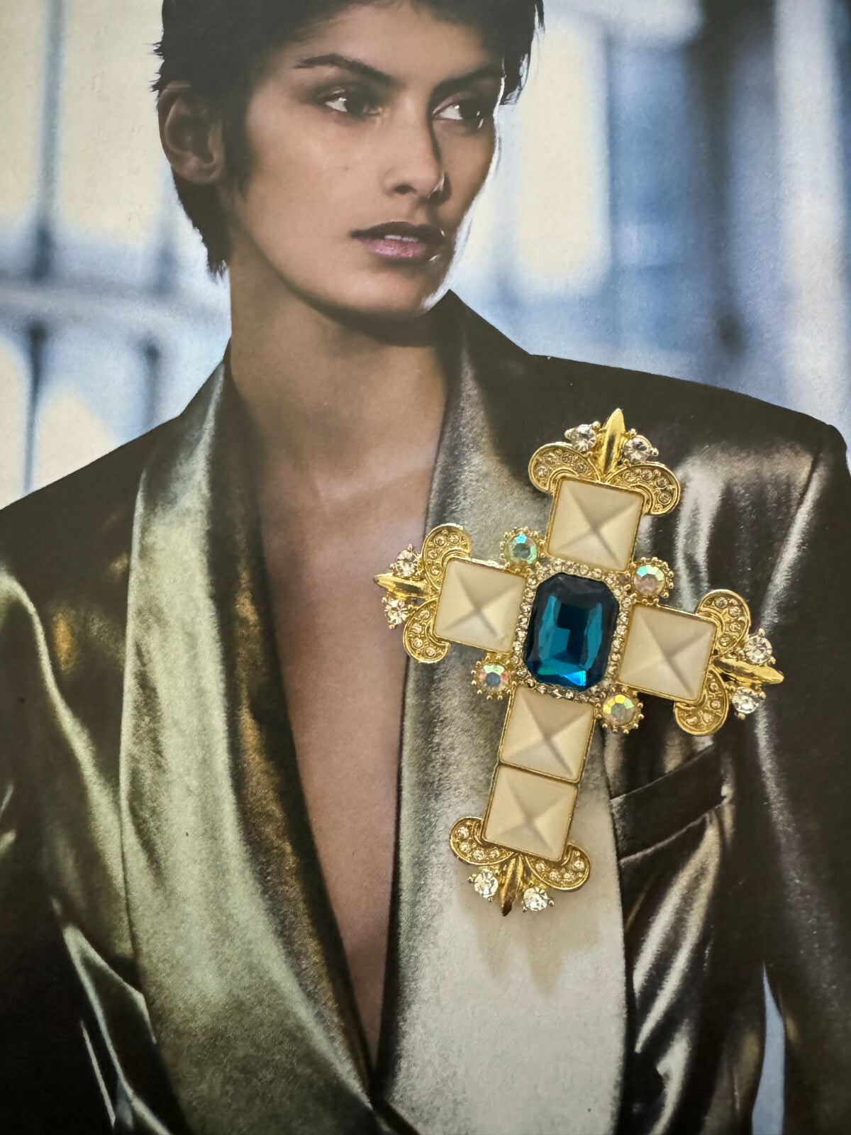 Cross Brooch Free Shipping 2-5 days Gift Box  Vintage Pin Women Unisex Brooch