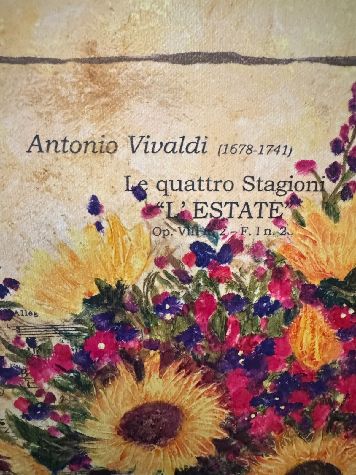 Marisol Bustamante “Summer – Four Seasons Suite” Giclée on Canvas 25/225 Vivaldi