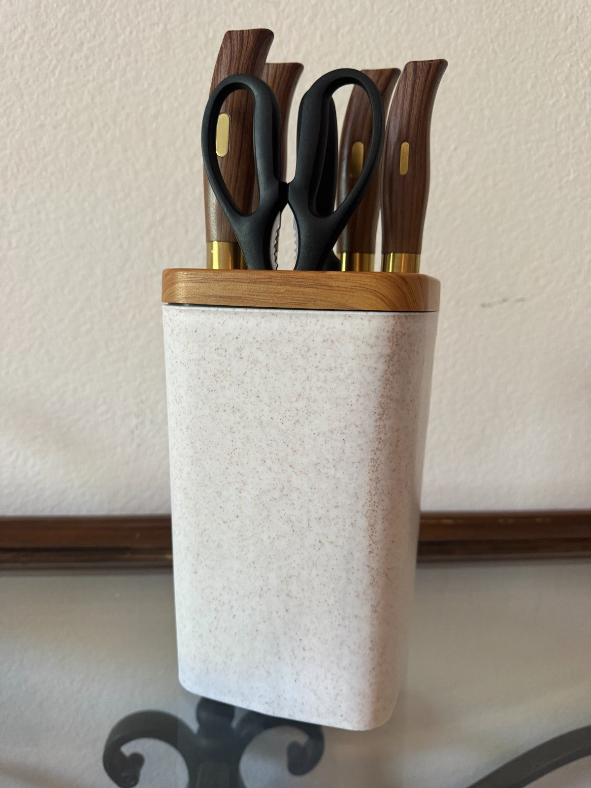 Luxury Set Gold Floral Knifes  6-Piece