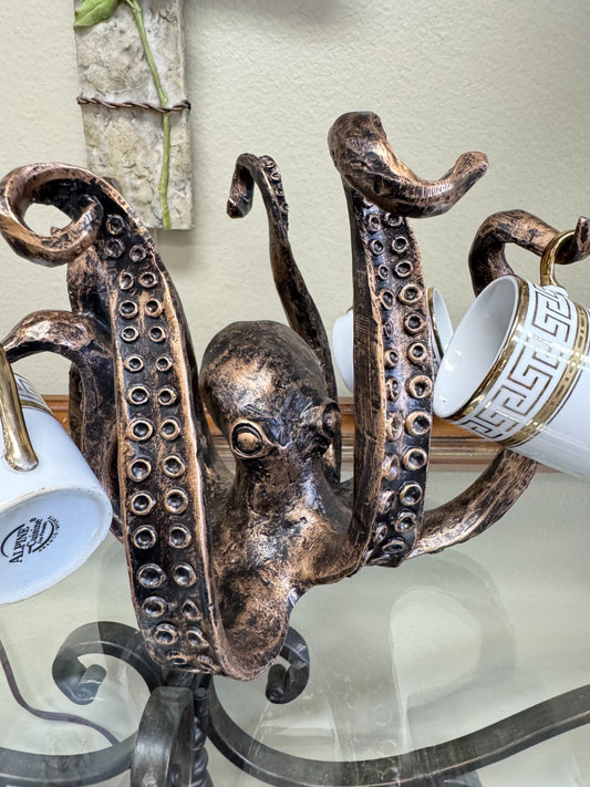 Octopus Resin Sculpture Organizer – Nautical Tentacle  Holder