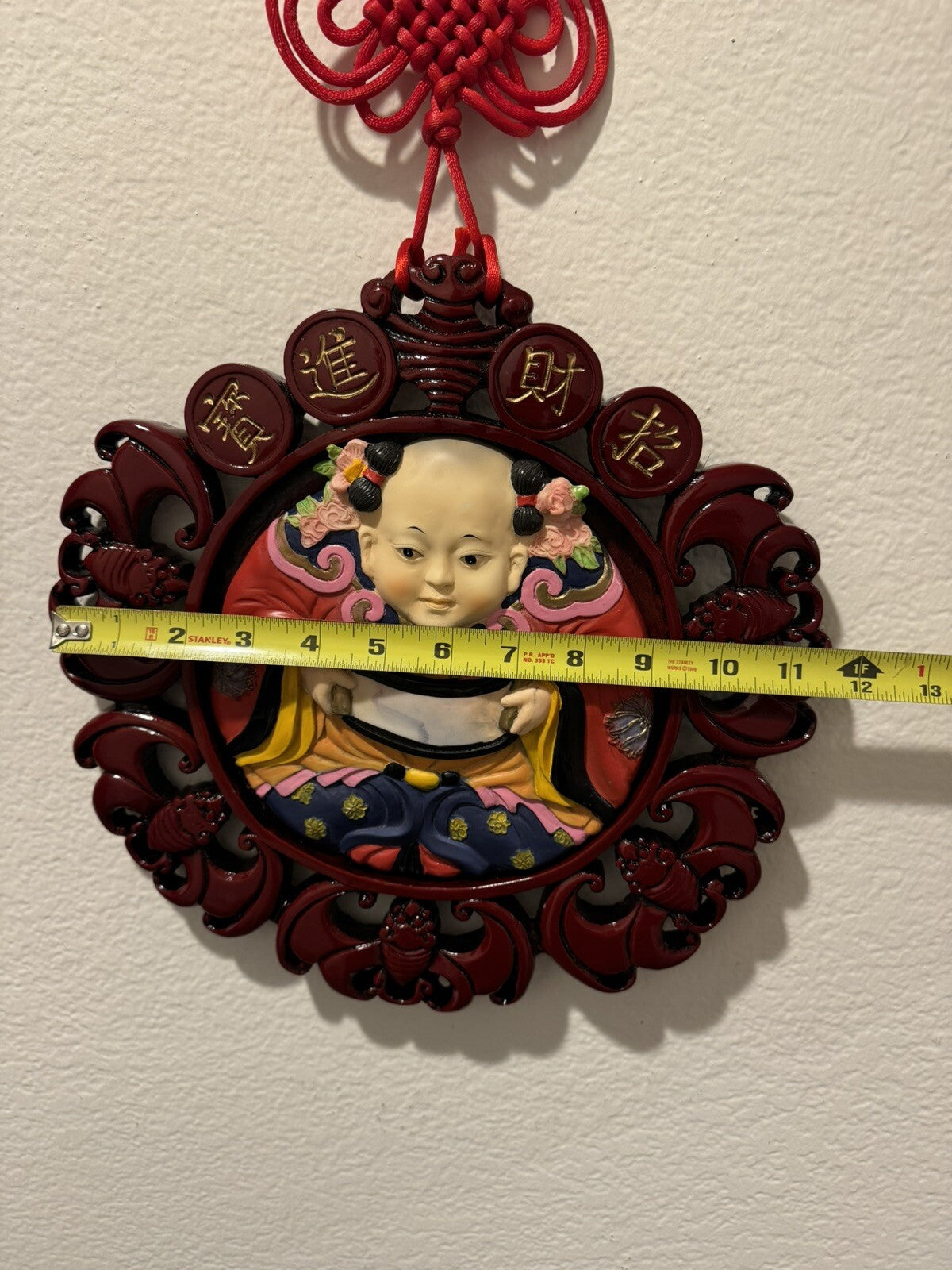 Chinese Opera Mask Wall art Handcrafted 3D Framed Artwork Traditional Decor