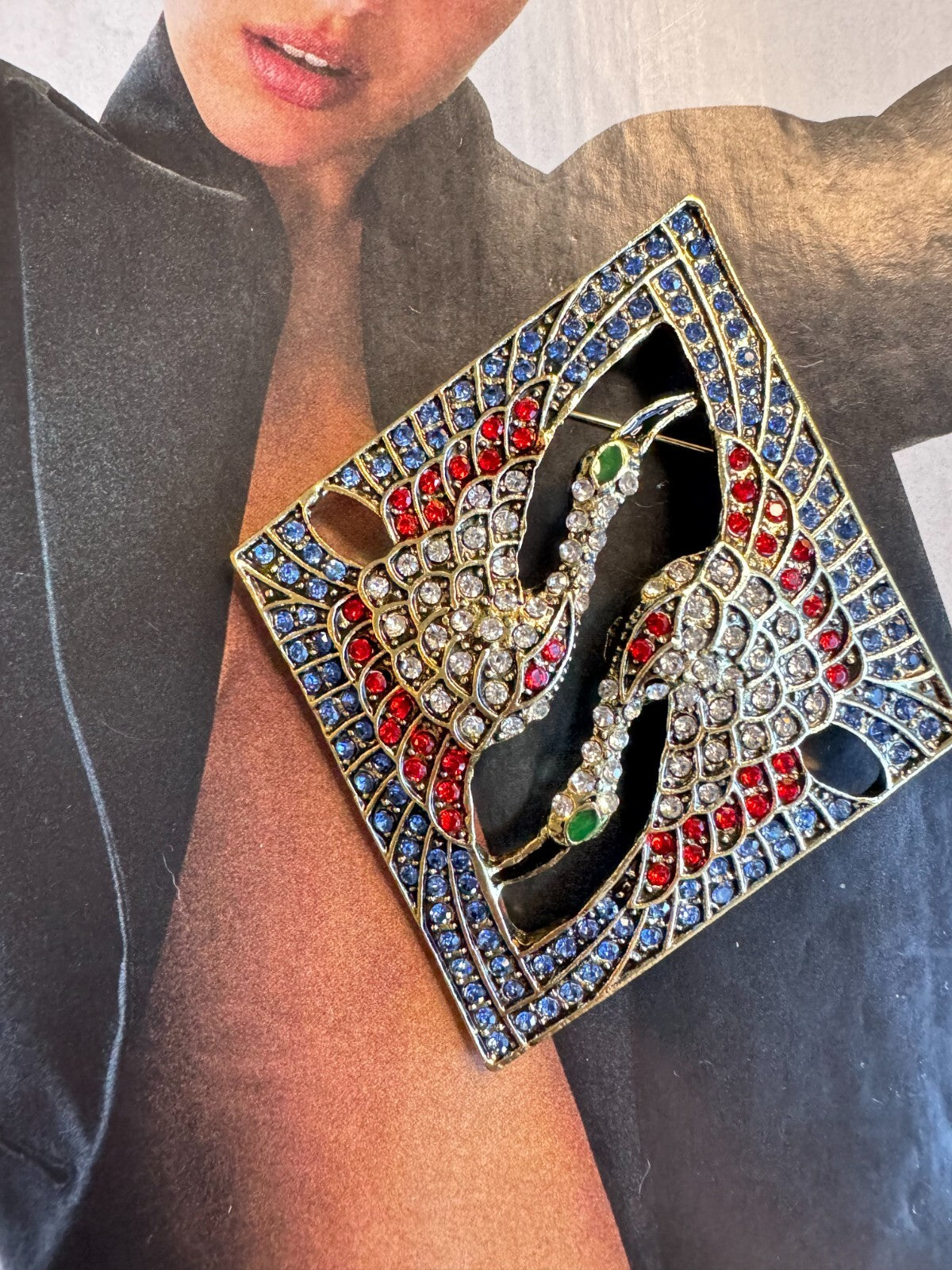 Rhinestone Vintage Crane Brooch  Gift Box |Women Unisex| Free Shipping 2-5 Day