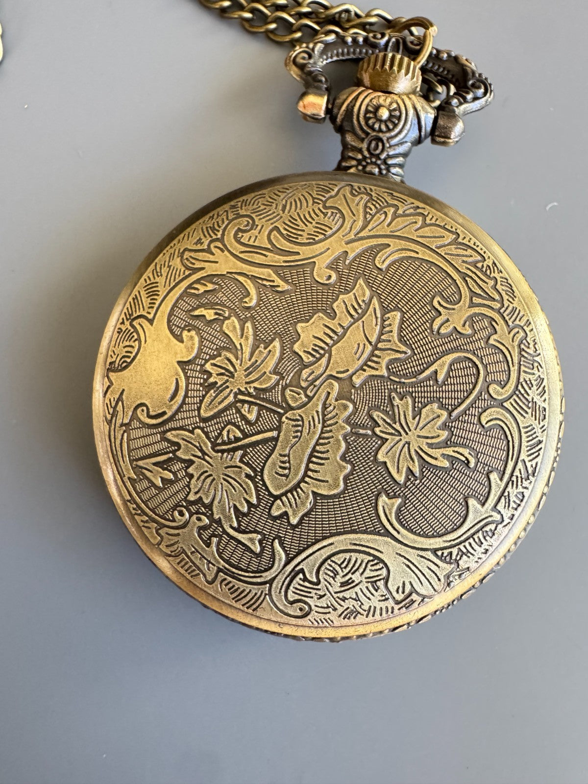 Bronze 3D Golfing Theme Golf Fob Pocket Watch Quartz Pocket Watch with 80cm/ 31.