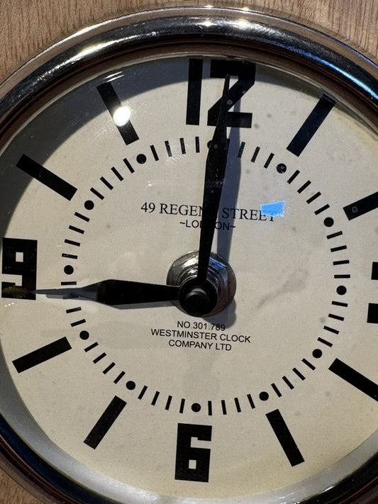 Vintage 49 Regent Street Desk Clock