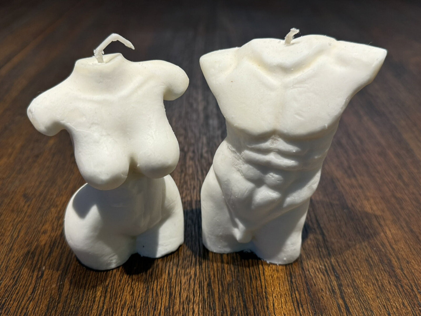 Set of 2 Male And Women Body Candle 4 inch (10cm) Torso Candle Soy wax candle