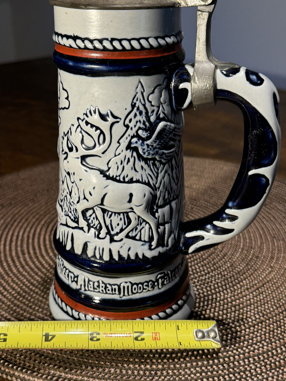 VINTAGE Original 1976 AVON WILD COUNTRY CERAMARTE LIDDED BEER STEIN