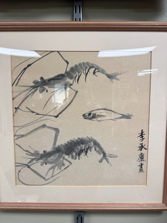 Rear Vintage Original Chinese Guohua Painting  Signed Li Chengguang 李承廣