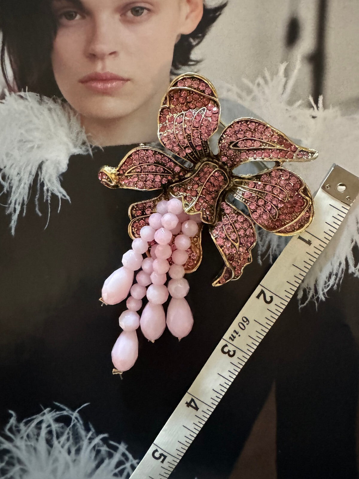 Pink  Orchid Brooch Women Unisex Vintage Pin  Gift Box Free Shipping 2-5 days