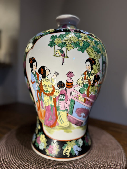 Large Vintage Classic Chinese Ceramic Vase Art Home Decor