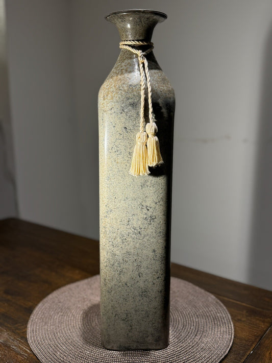 VINTAGE 19" Vase Metal Art Collectible HOME DECOR