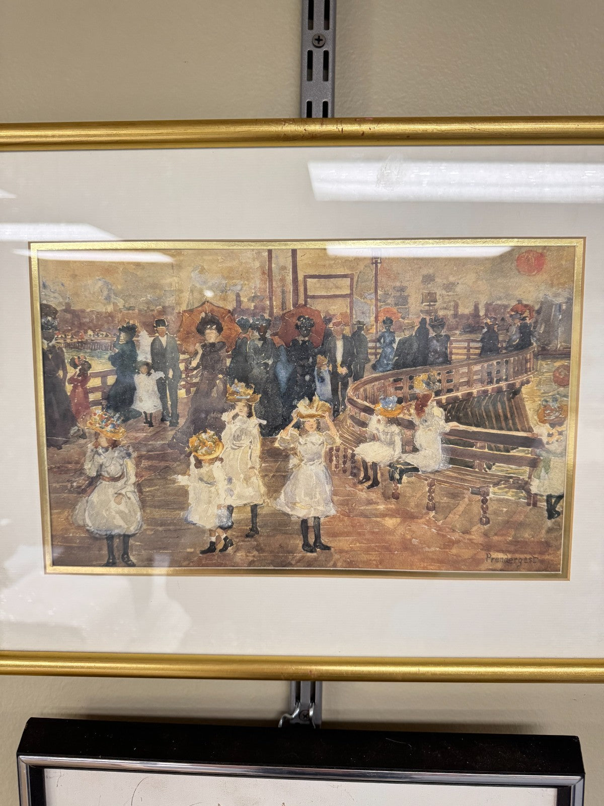 Maurice Prendergast Framed Art Print – Vintage Impressionist  17” x 13”