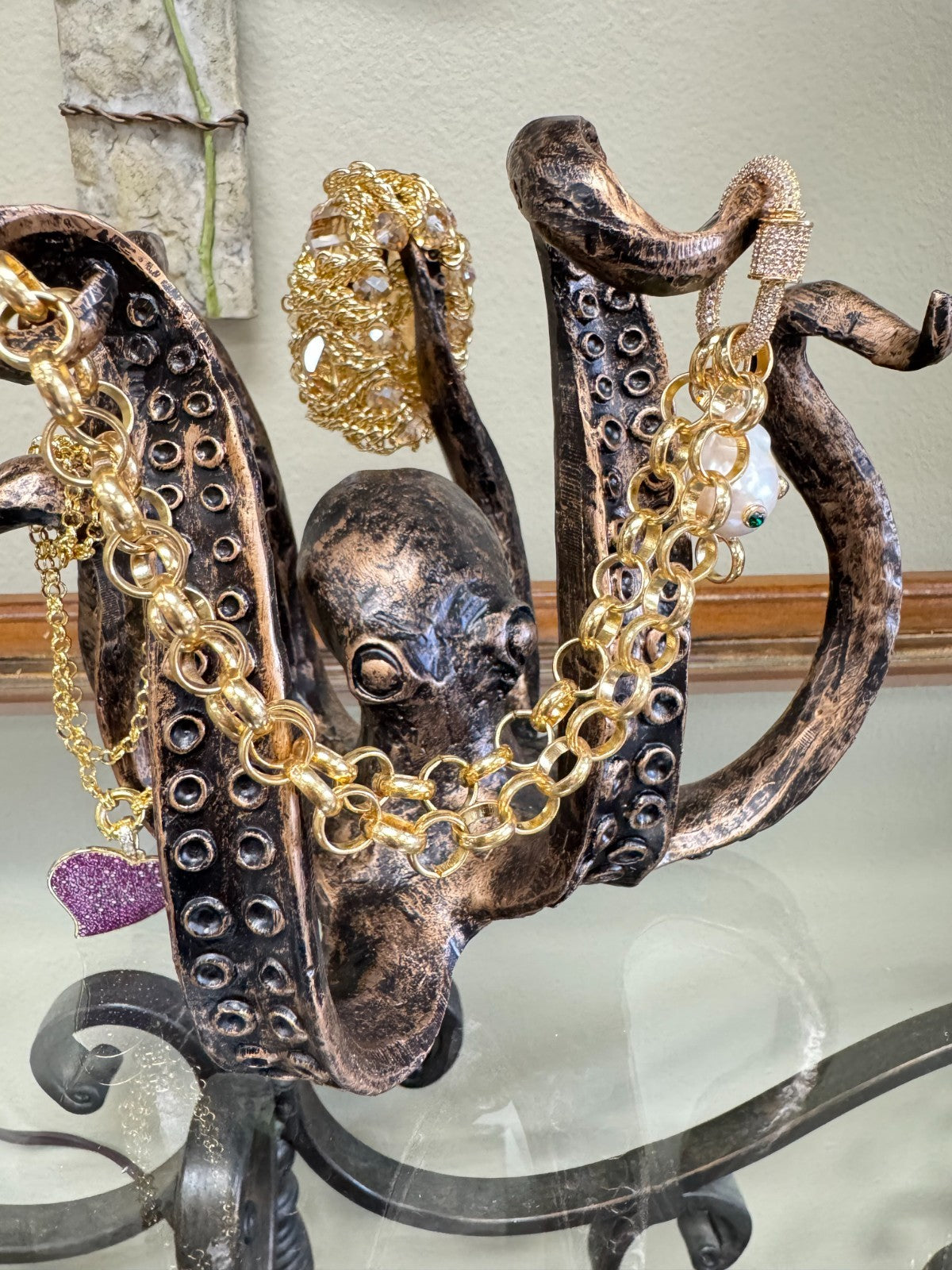 Octopus Resin Sculpture Organizer – Nautical Tentacle  Holder