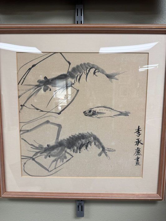 Rear Vintage Original Chinese Guohua Painting  Signed Li Chengguang 李承廣