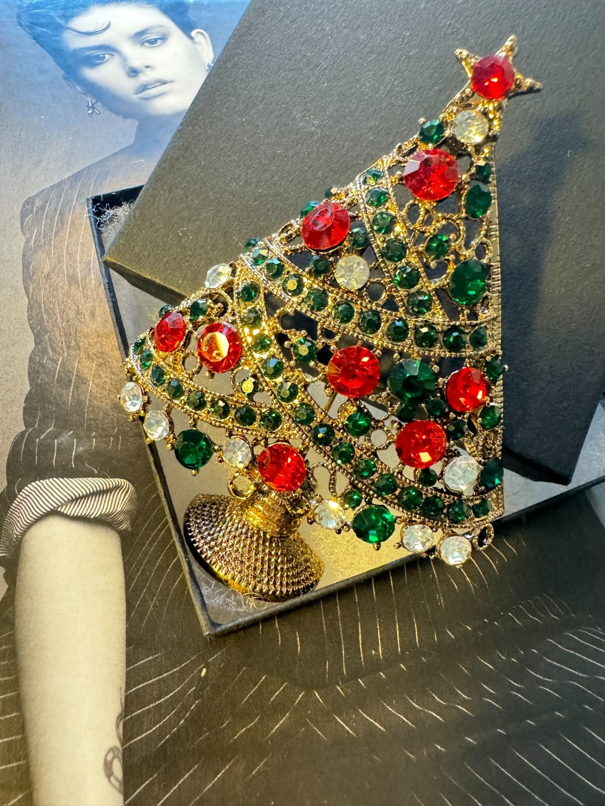 Christmas Tree Brooch Pendant|  Gift Box Women unisex| Free Shipping 2-5 Day