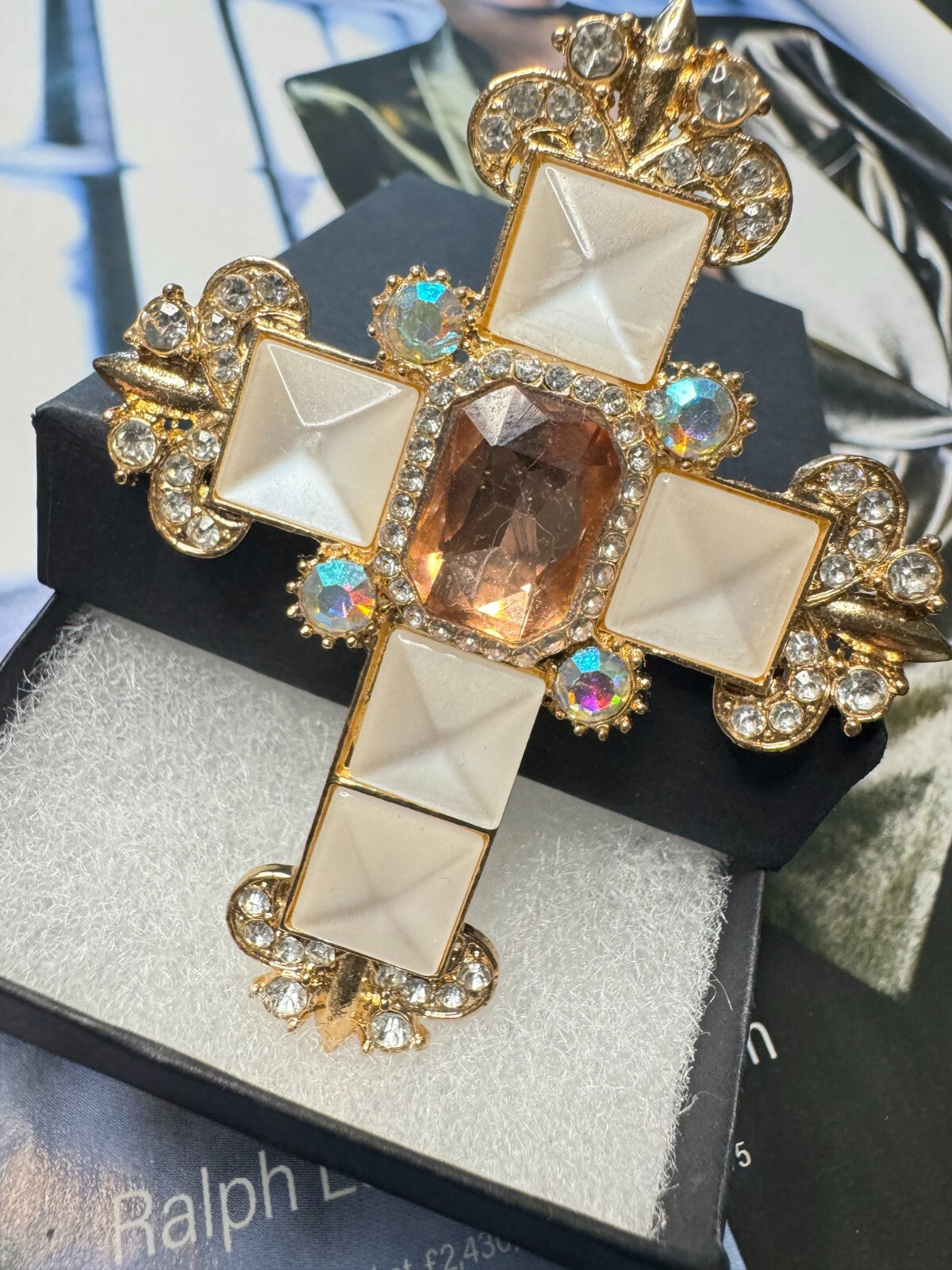 Cross Brooch Free Shipping 2-5 days Gift Box  Vintage Pin Women Unisex Brooch