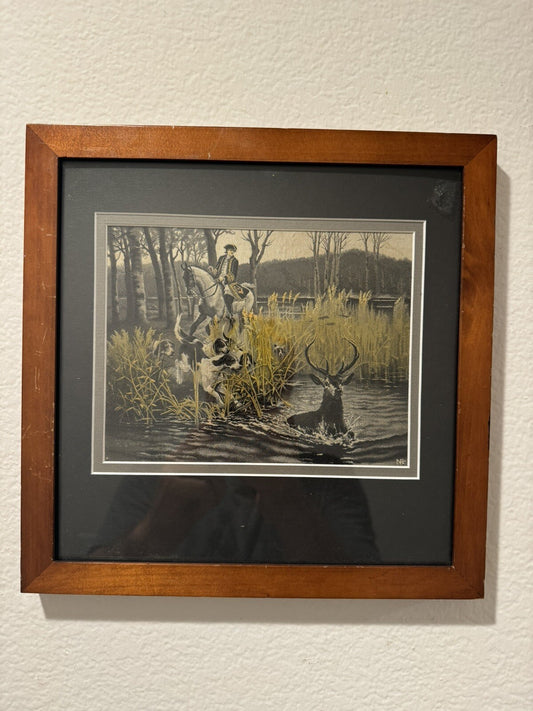 Vintage Silk Gobelin “Royal HUNTING” Wall Art Home Decor