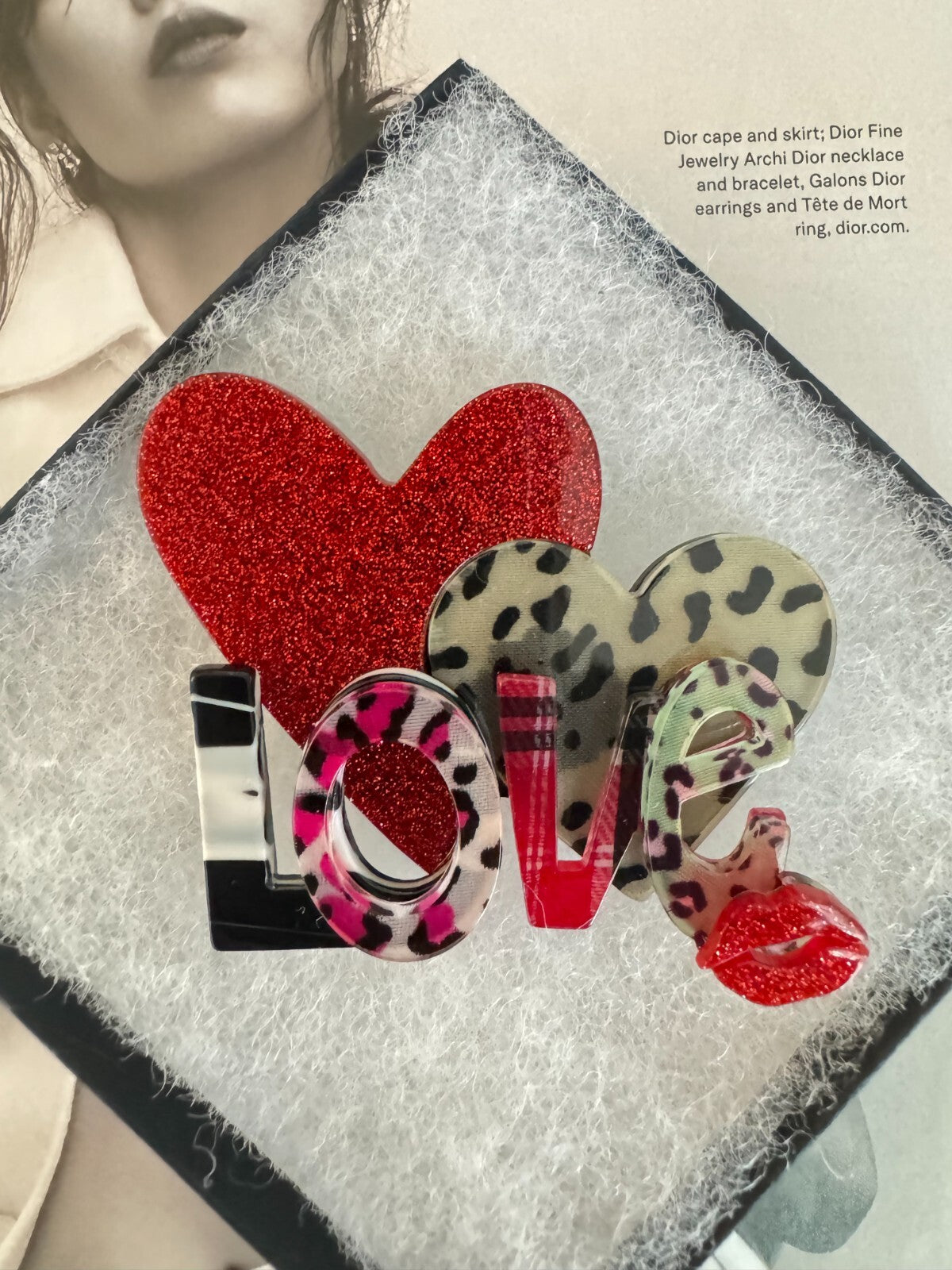 Acrylic Love Heart Brooch| Gift Box |Women Unisex |Free Shipping 2-5 Day