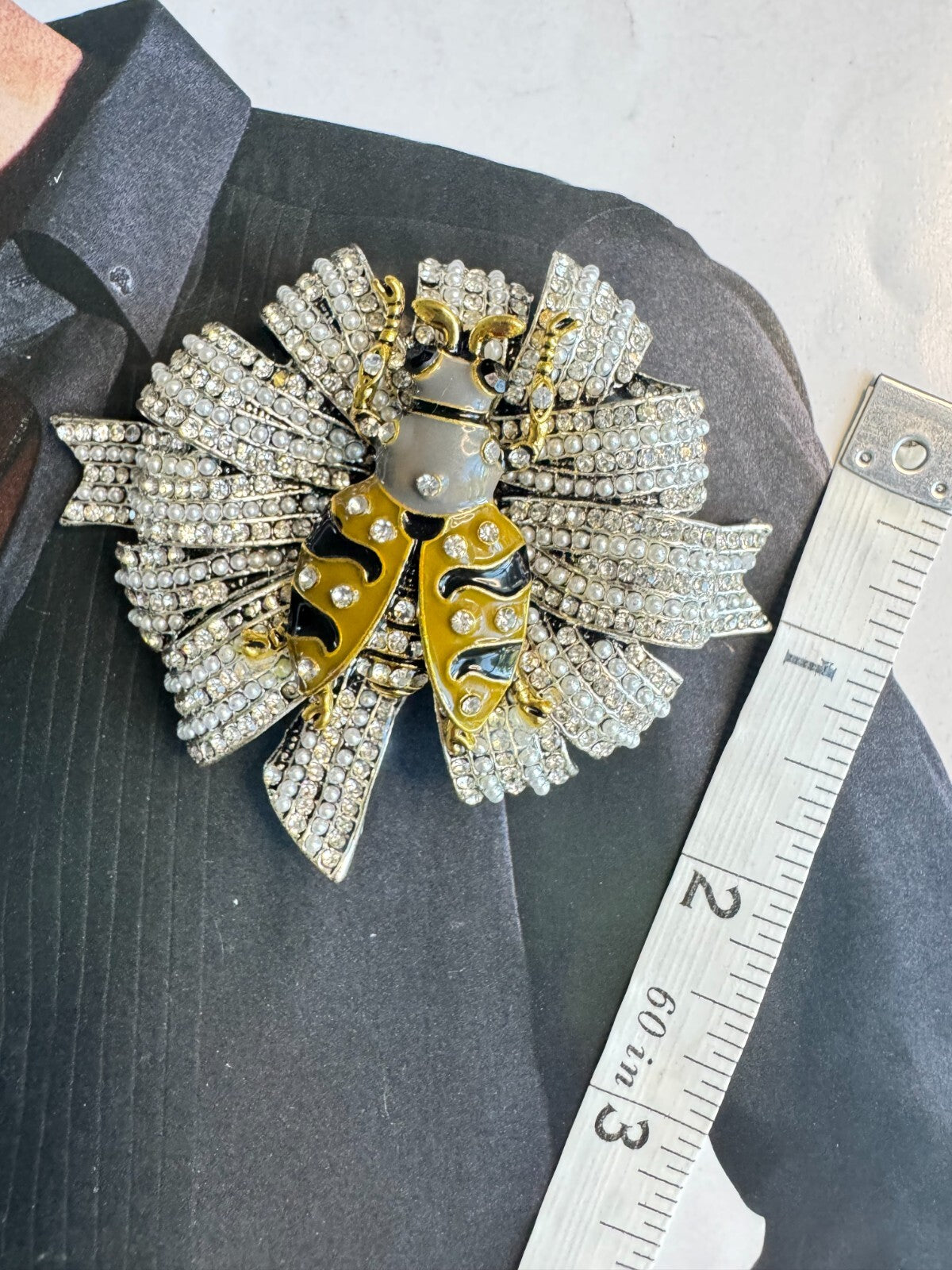 Rhinestone Beetle Brooch |Women Unisex Pin |Party Casual |Free Shipping 2-5 Days