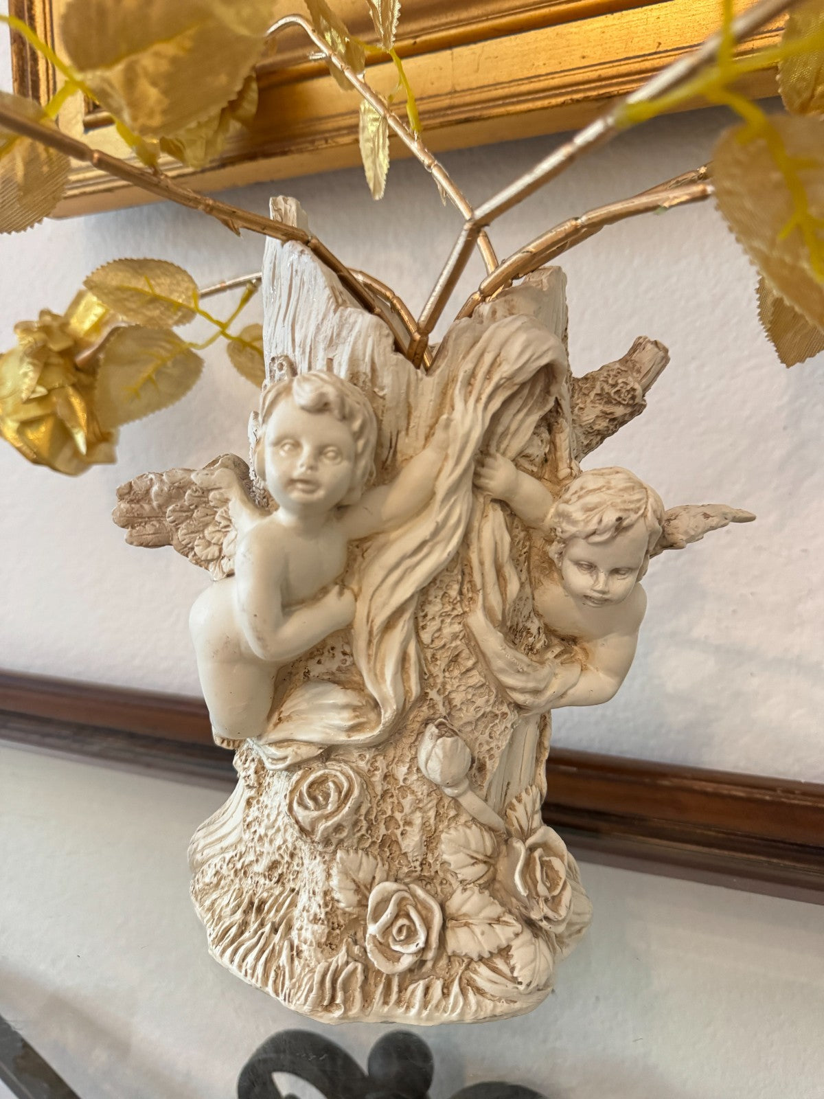Angel Vase or Candle Holder Resin 8 Tall