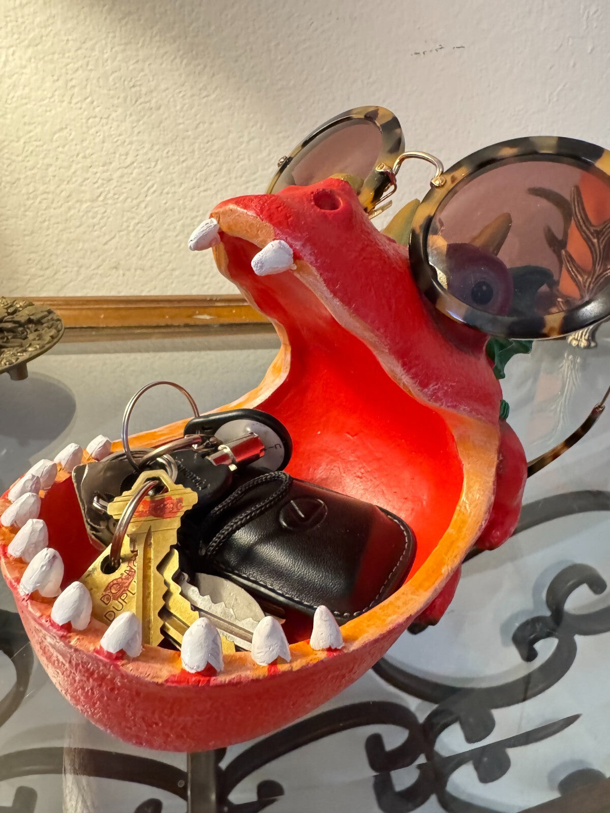 Resin Red Dragon Unique Storage for Keys, Coins, or Candy