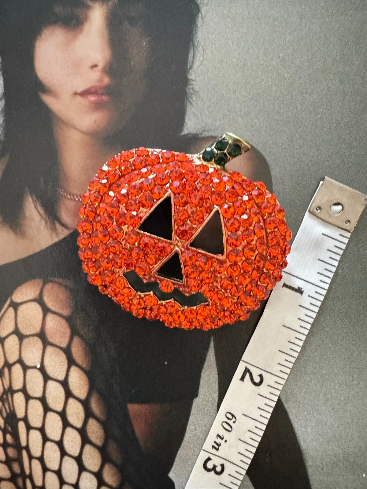 Rhinestone Pumpkin Brooch Halloween Party Pin Women unisex Free Shipping 2-5 Day