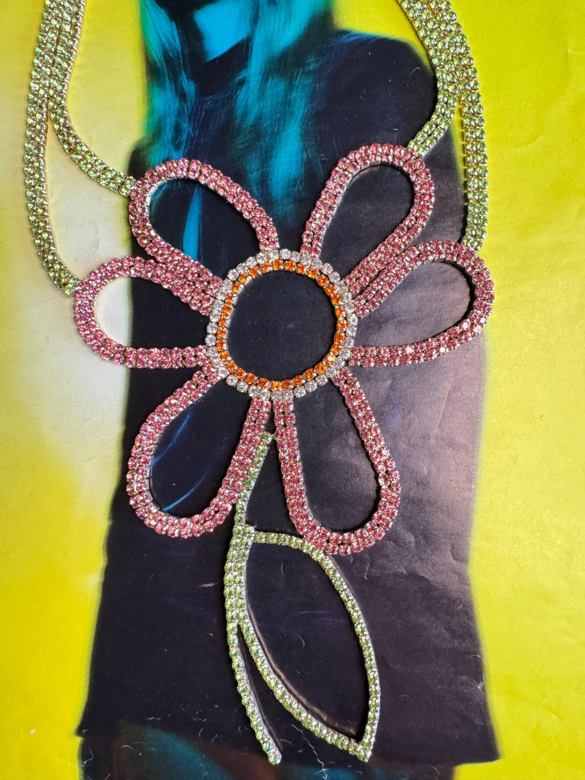 Rhinestone Flower Necklace with Ring | Fashion Jewelry |Free Shipping 2-5 Day