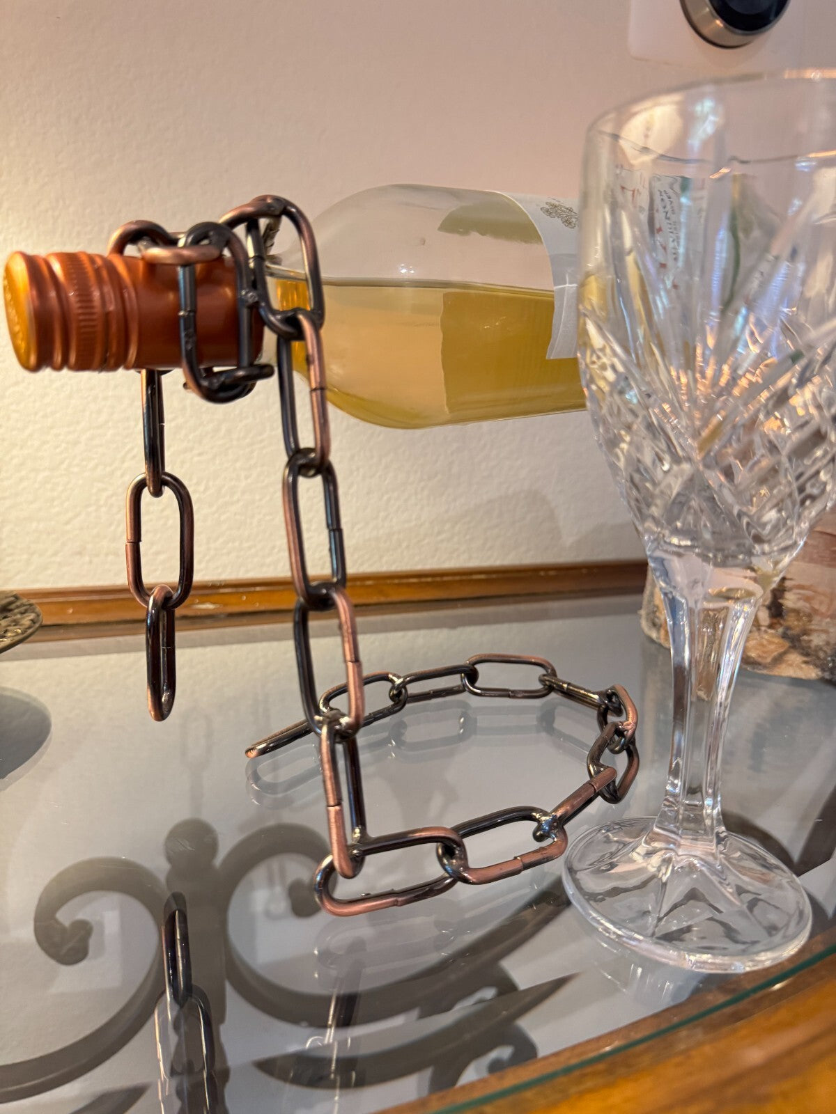 Iron Rope Wine Bottle Holder Creative European Style Iron Rope Wine Bottle Holde