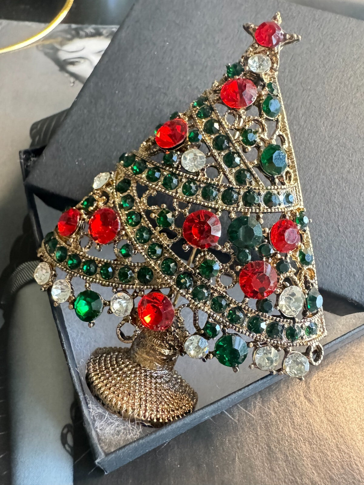 Christmas Tree Brooch Pendant|  Gift Box Women unisex| Free Shipping 2-5 Day