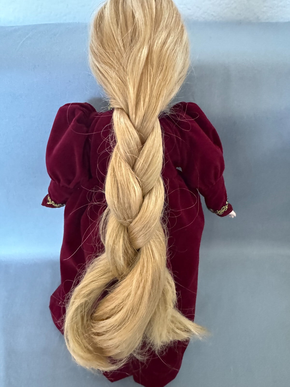 VTG 1995 Disney Princess Rapunzel Doll 12" Porcelain Brass Key Barbara Elizabeth
