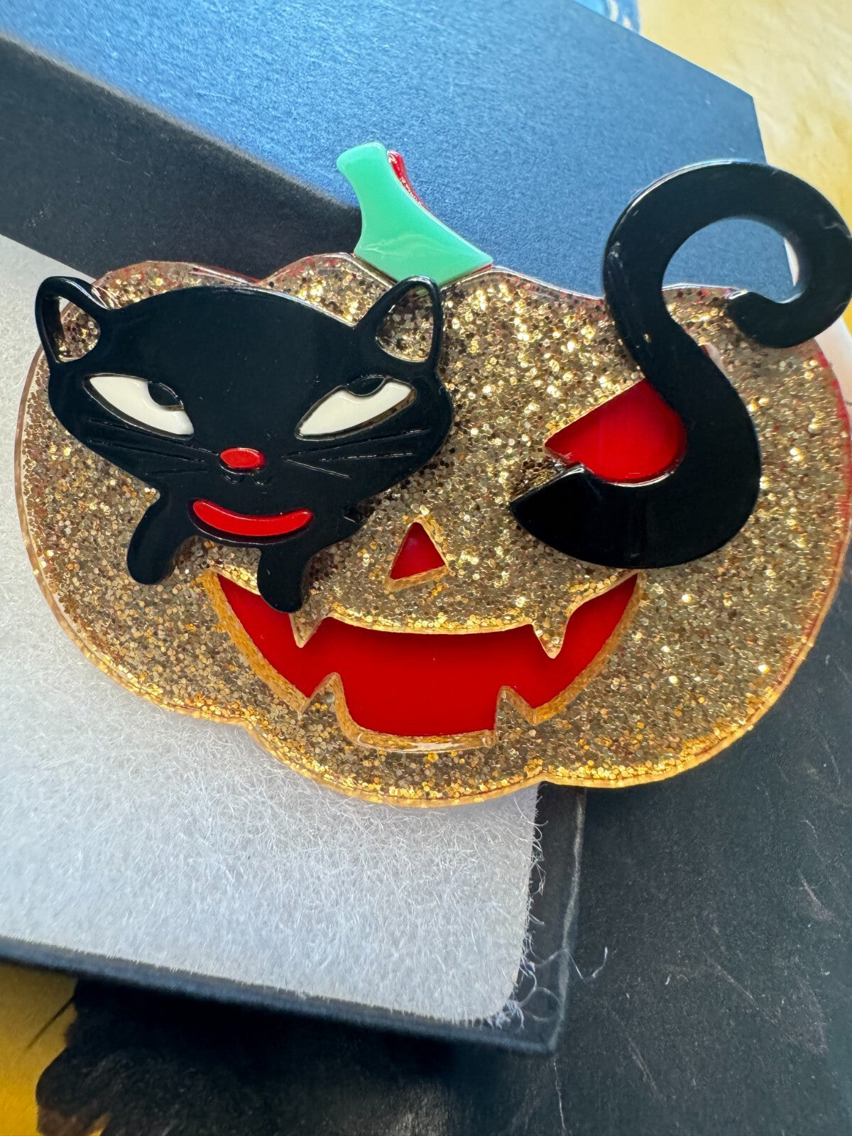 Cat Pumpkin Brooch |Halloween Party  Pin| Women Unisex| Free Shipping 2-5 Days