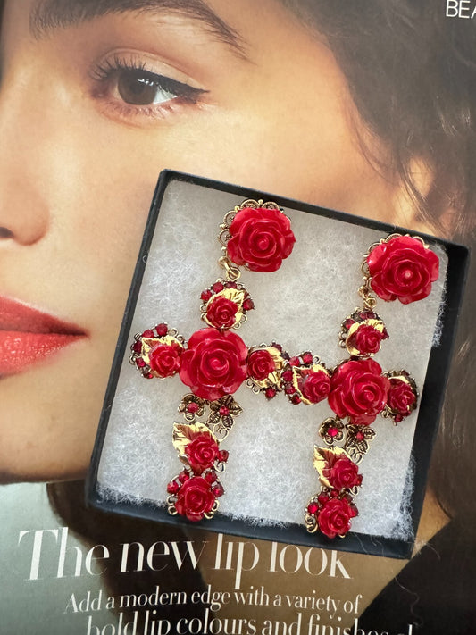 Roses Cross Earring| Fashion Vintage Accessory|  Pin Free Shipping 2-5 Days