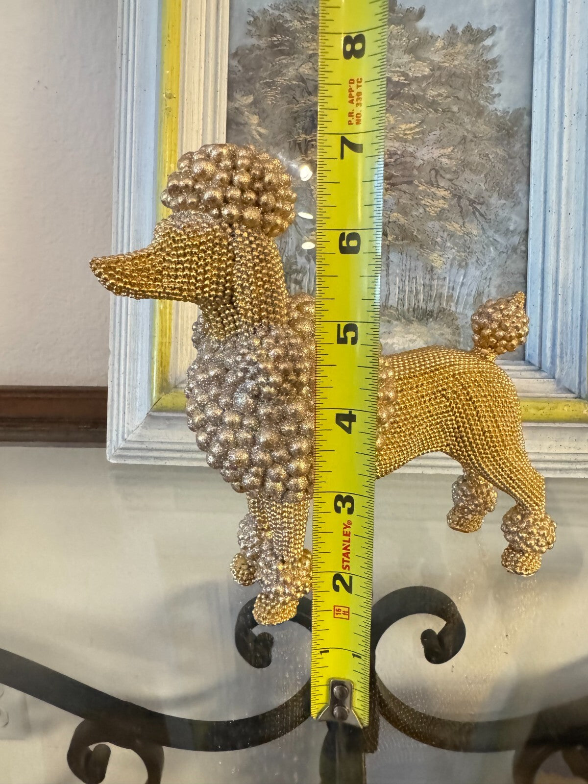 Adorable Poodle Sculpture Resin And Beads, Perfect For Home Decor  And Offices.
