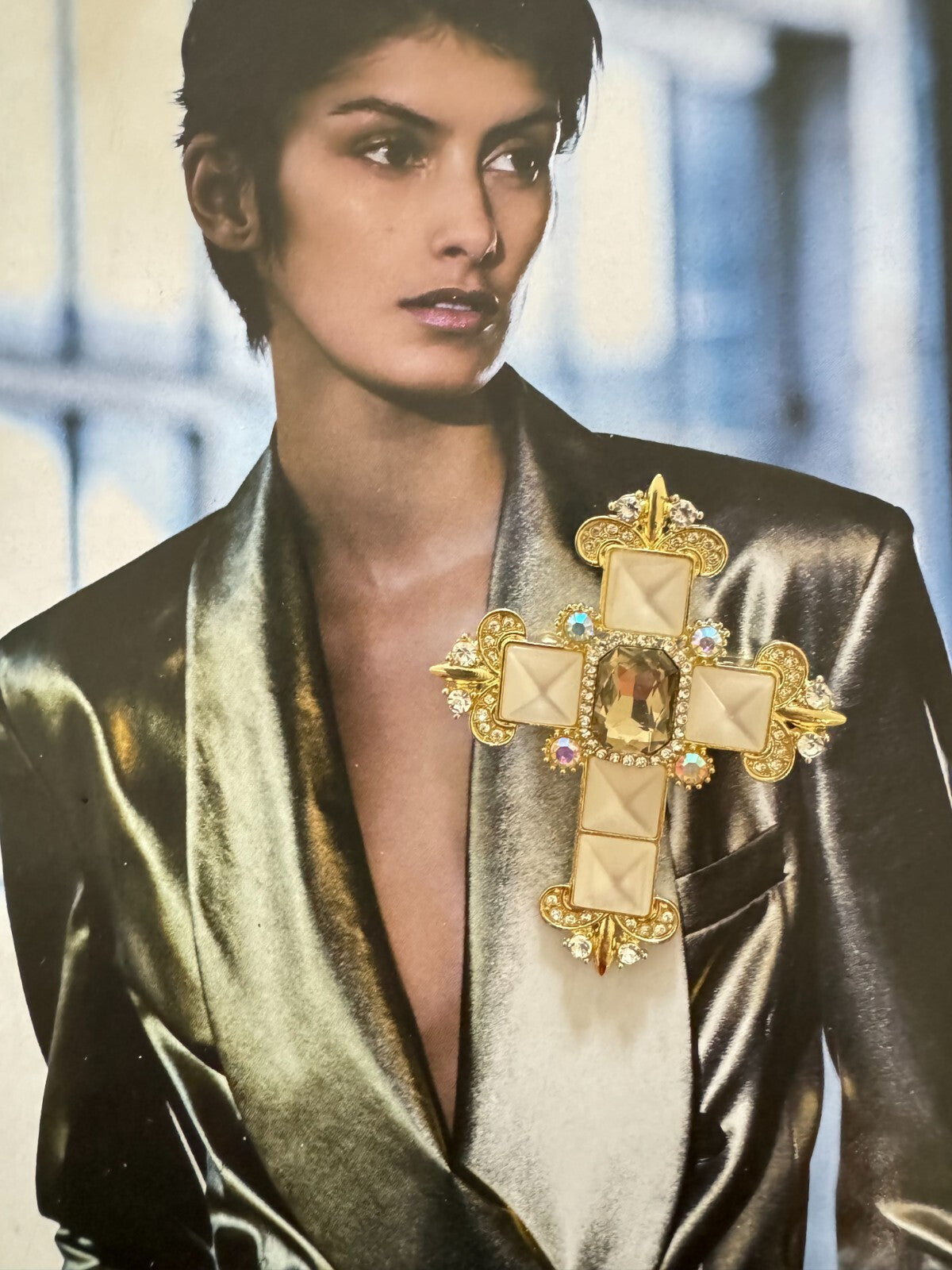 Cross Brooch Free Shipping 2-5 days Gift Box  Vintage Pin Women Unisex Brooch