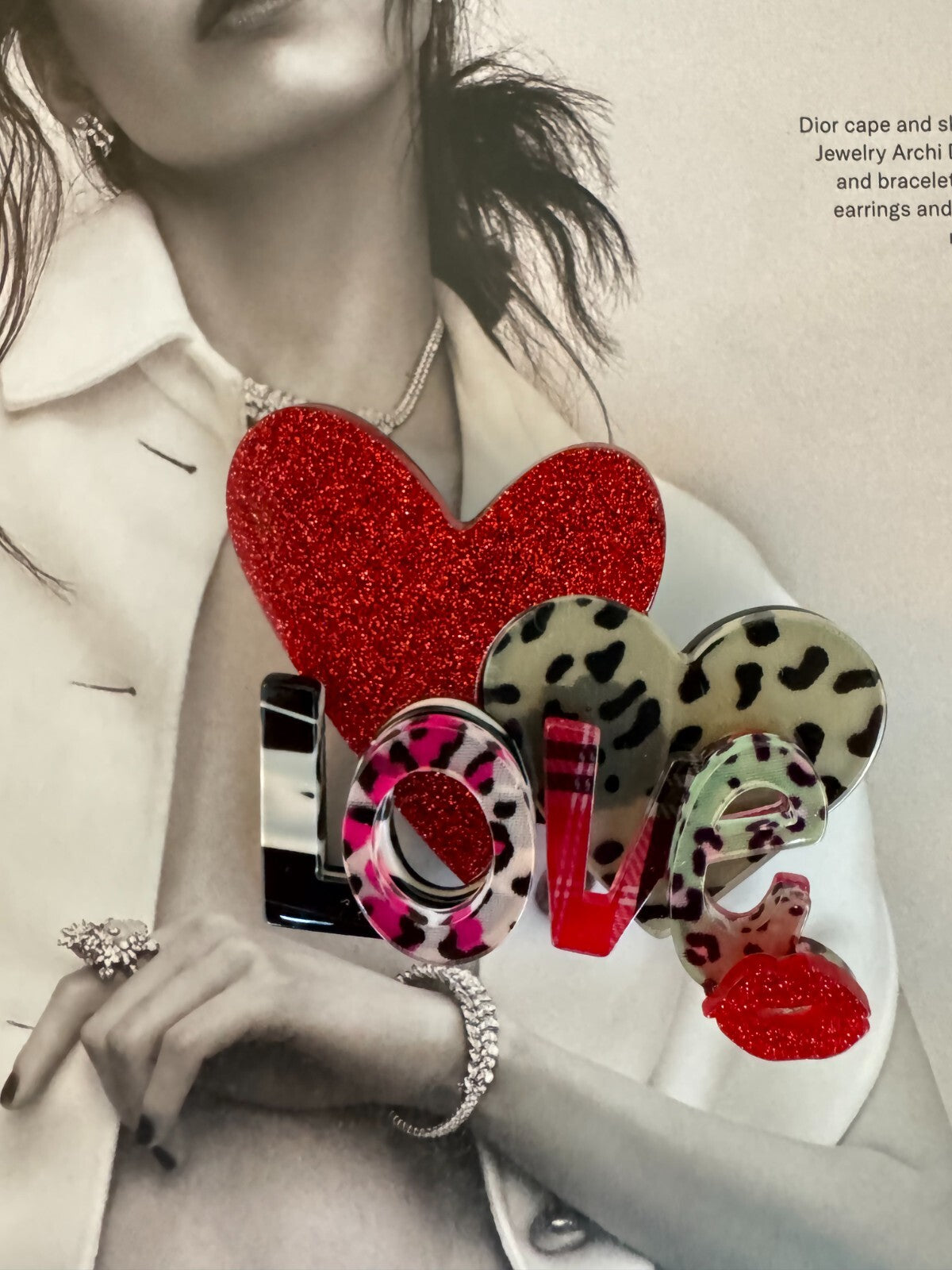 Acrylic Love Heart Brooch| Gift Box |Women Unisex |Free Shipping 2-5 Day
