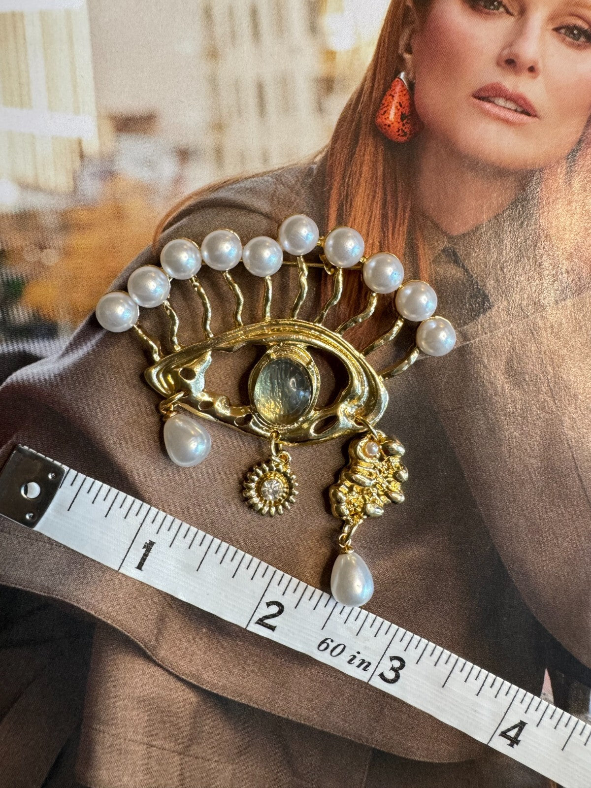 Pearl Eye Brooch| Casual  Party Pin |Women Unisex| Free Shipping 2-5 Day