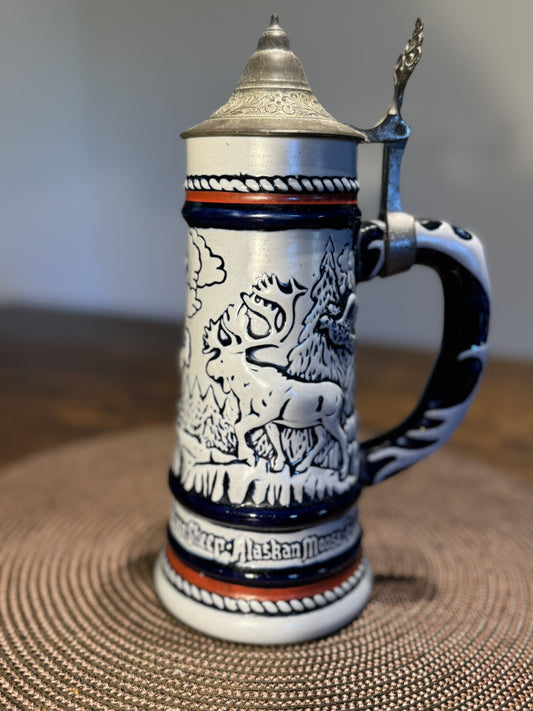 VINTAGE Original 1976 AVON WILD COUNTRY CERAMARTE LIDDED BEER STEIN