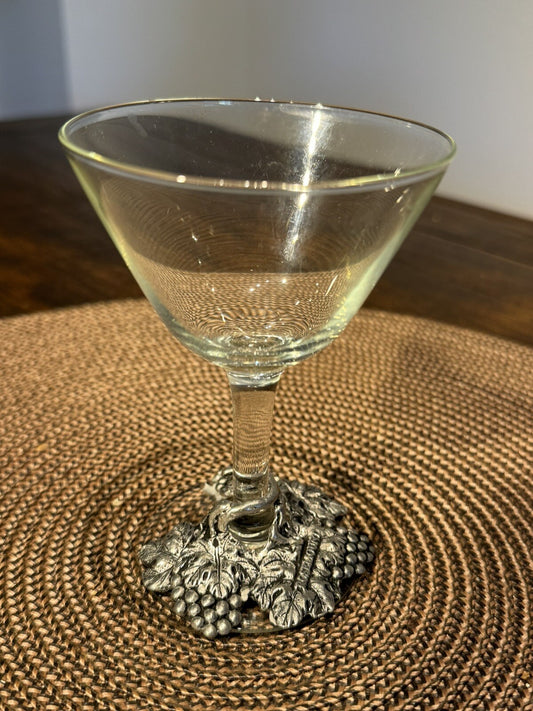 Wine Grass With Ornament On The Bottom 95% Silver