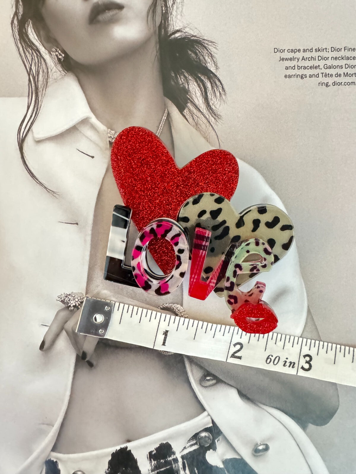 Acrylic Love Heart Brooch| Gift Box |Women Unisex |Free Shipping 2-5 Day