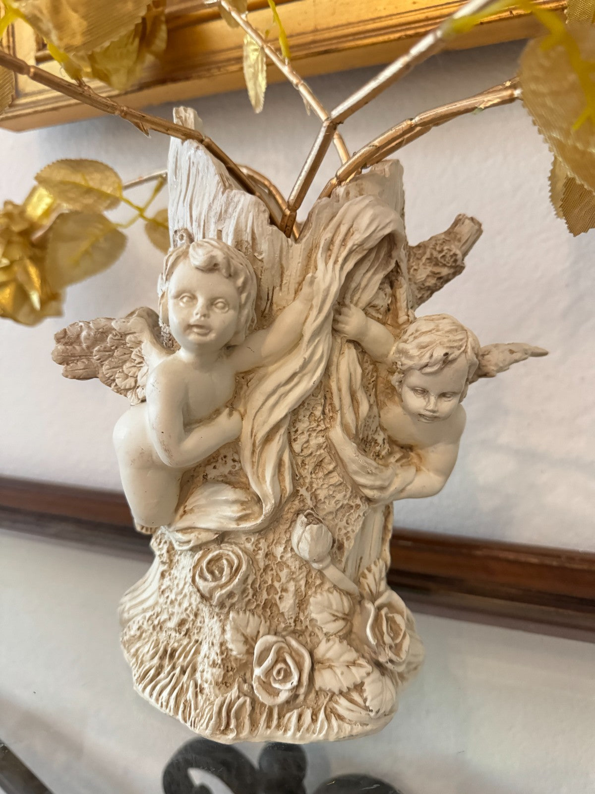 Angel Vase or Candle Holder Resin 8 Tall