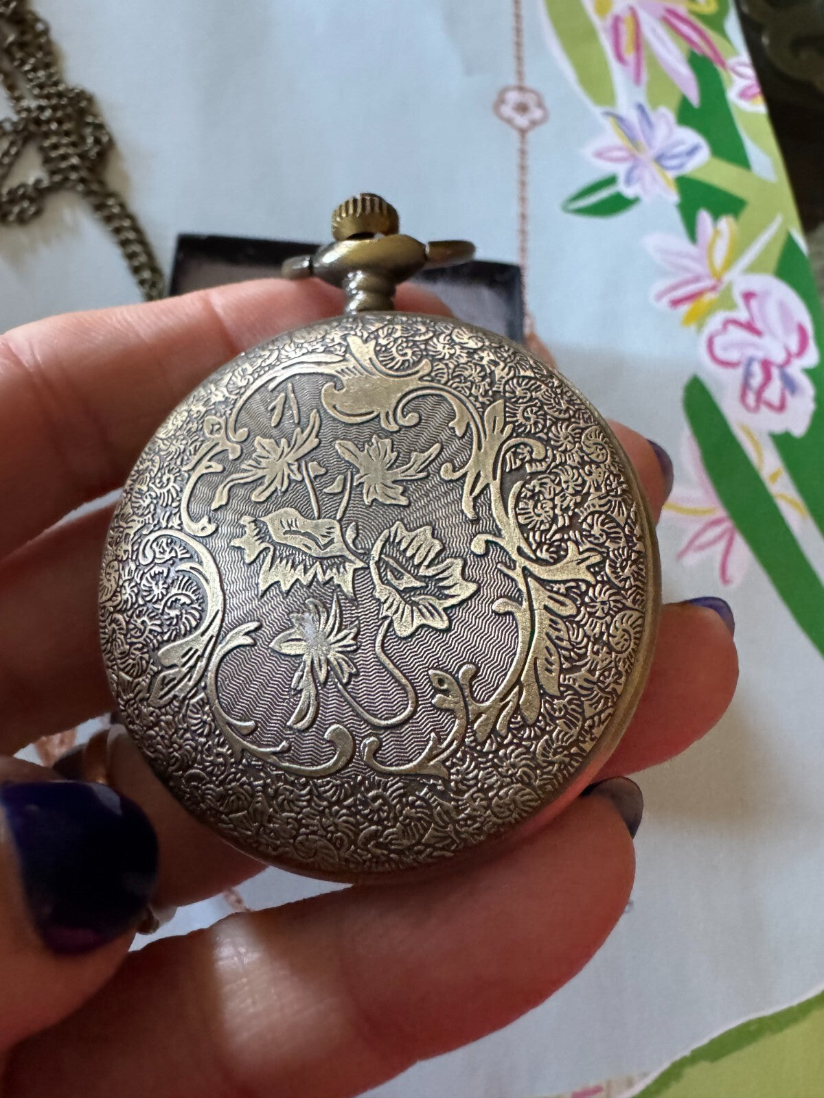 Vintage  Style Quartz Pocket Watch Necklace – Lucky Spring Design