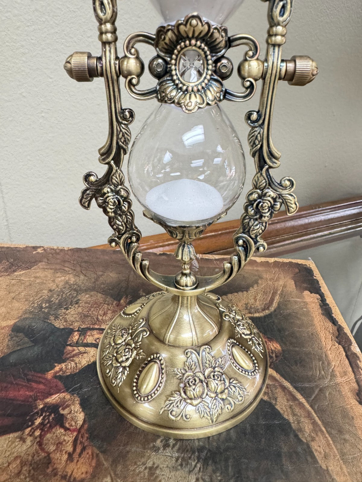 Golden Resin Timer 15 Minutes Embossed 360° Rotating Brand New
